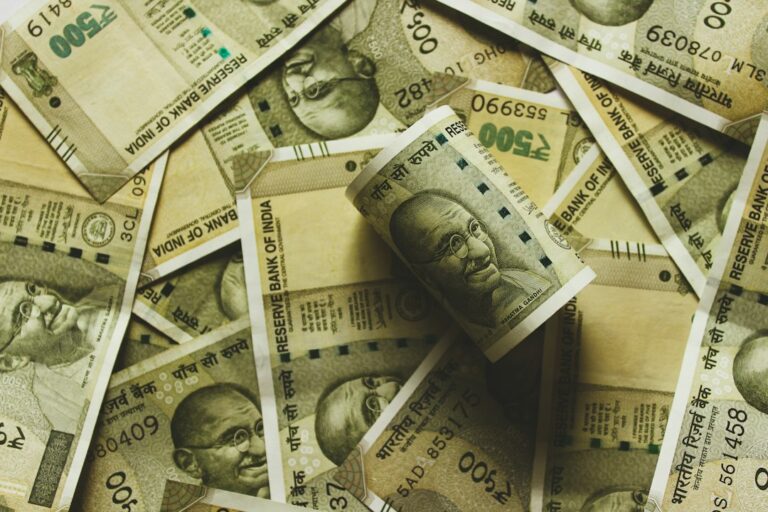 Bajaj Finance Q2 profit – Indian rupee banknotes close-up