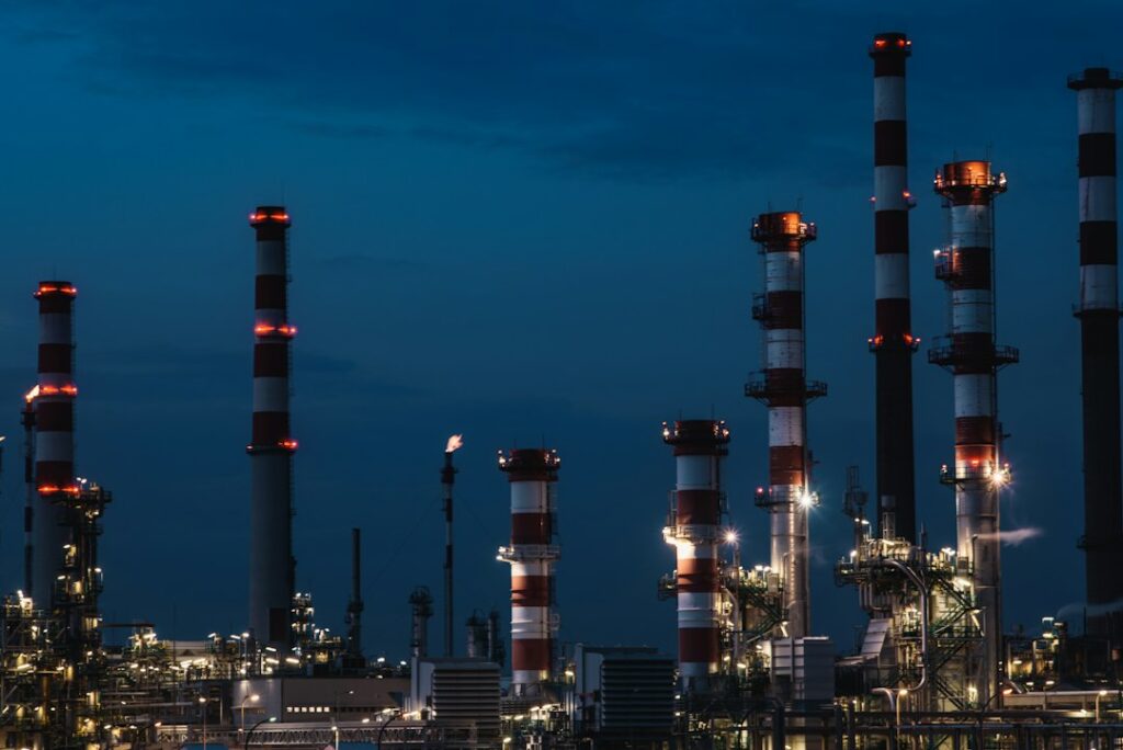 Oil slips from five-month high – oil refinery plant